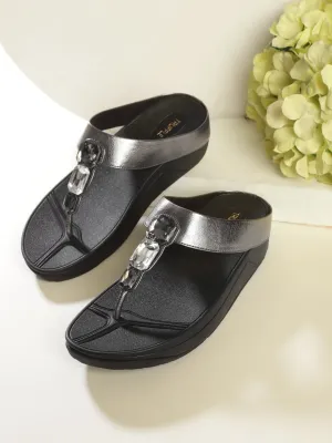 Escarpins confortables en PU noir (TC-CD-804-BLK)