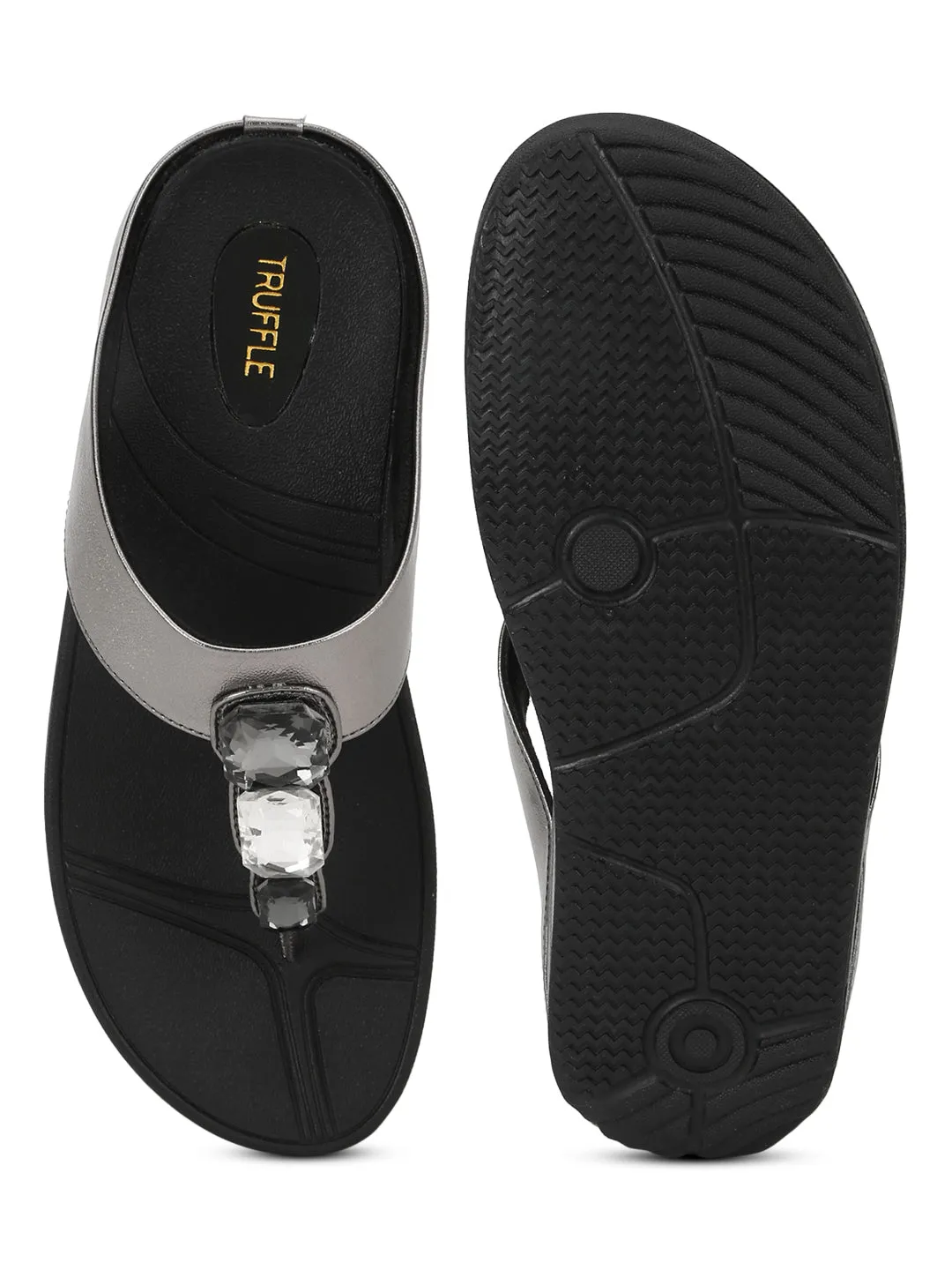 Escarpins confortables en PU noir (TC-CD-804-BLK)