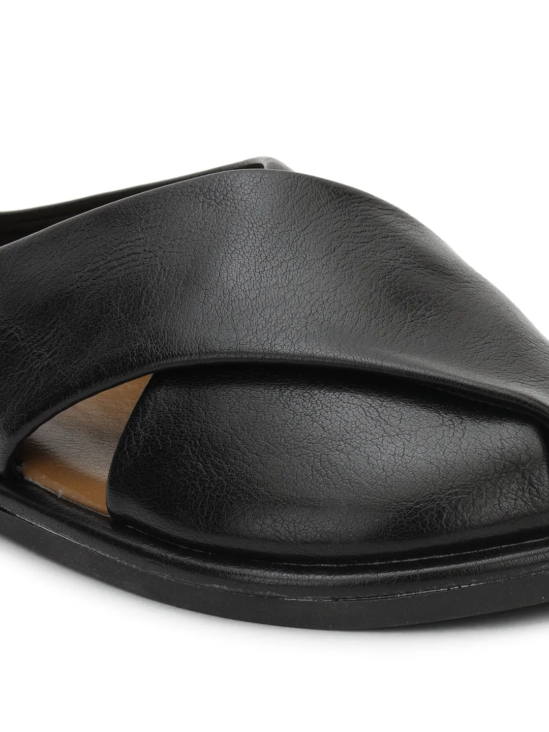 Escarpins à enfiler en PU noir (TC-RS3655-BLK)