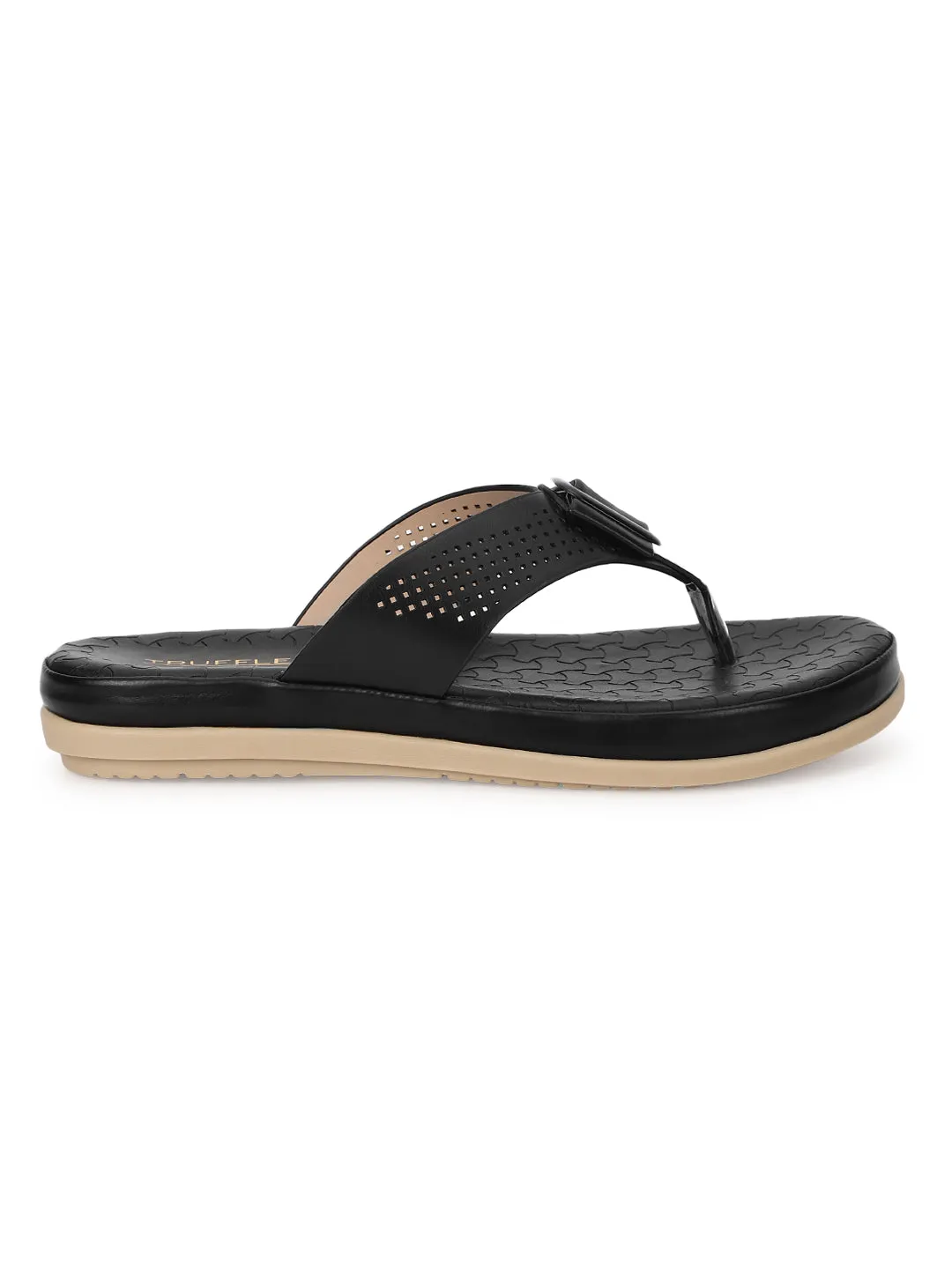 Escarpins à enfiler en PU noir (TC-ST-015-BLK)