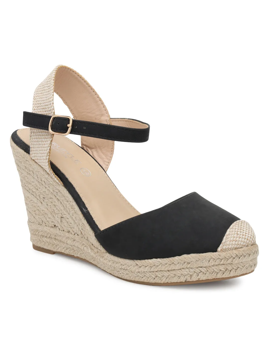 Escarpins à boucle élégants en PU noir (TC-RS3661-BLK)