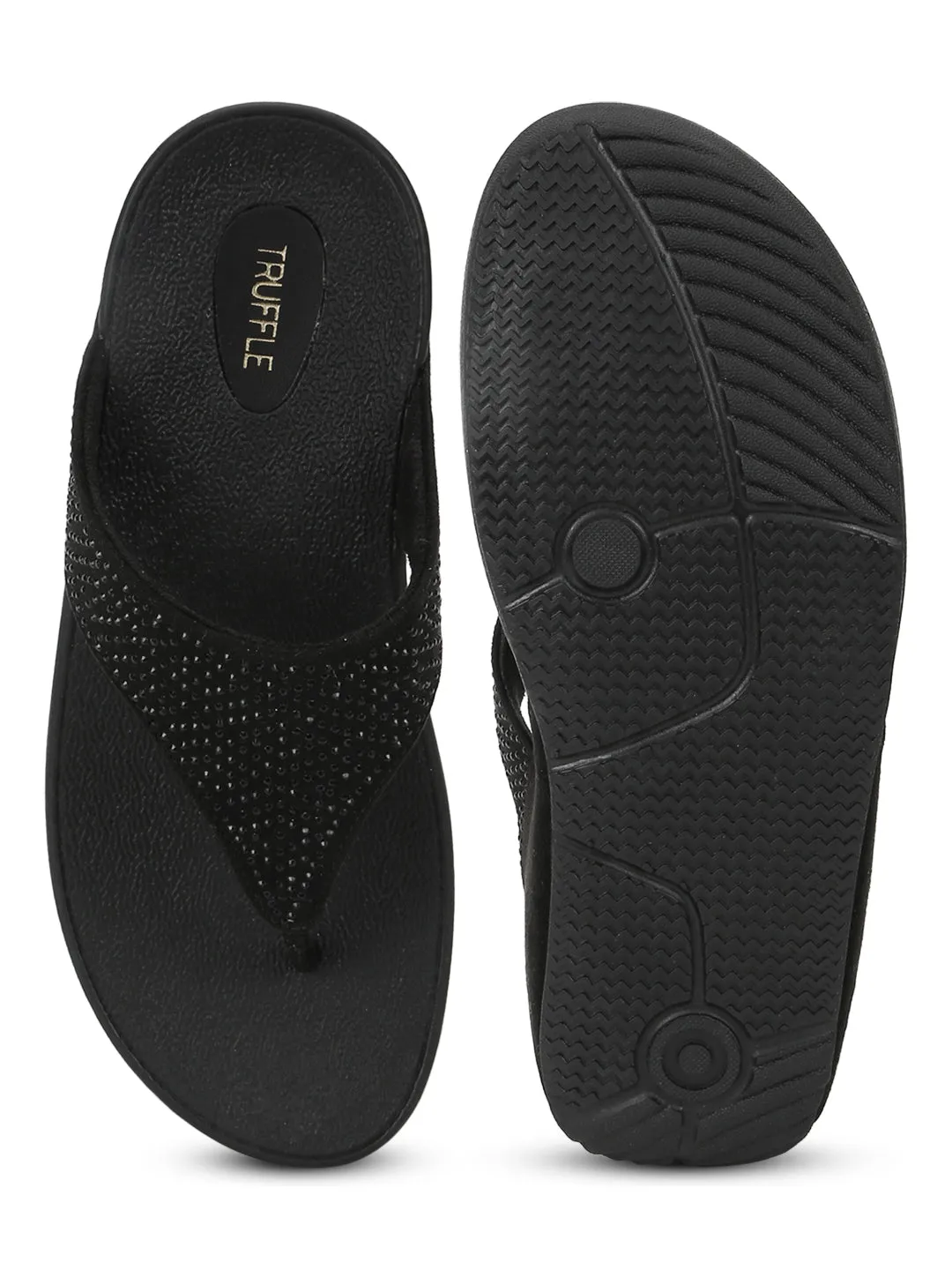 Escarpins Confort en Suède Noir (TC-CD-905-BLK)