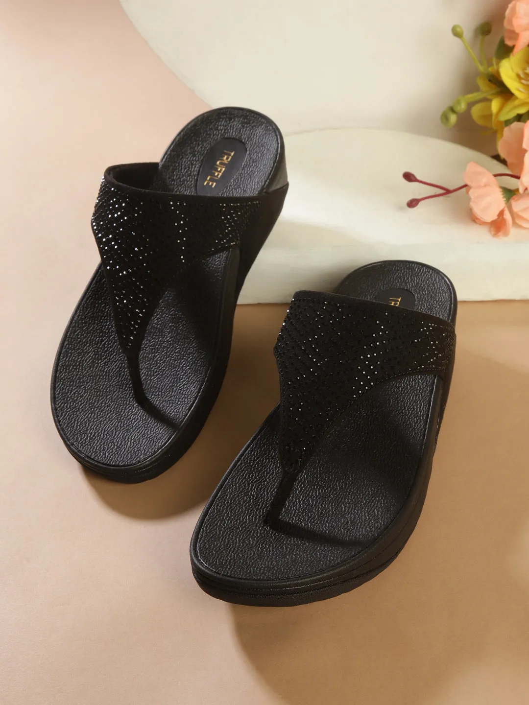 Escarpins Confort en Suède Noir (TC-CD-905-BLK)