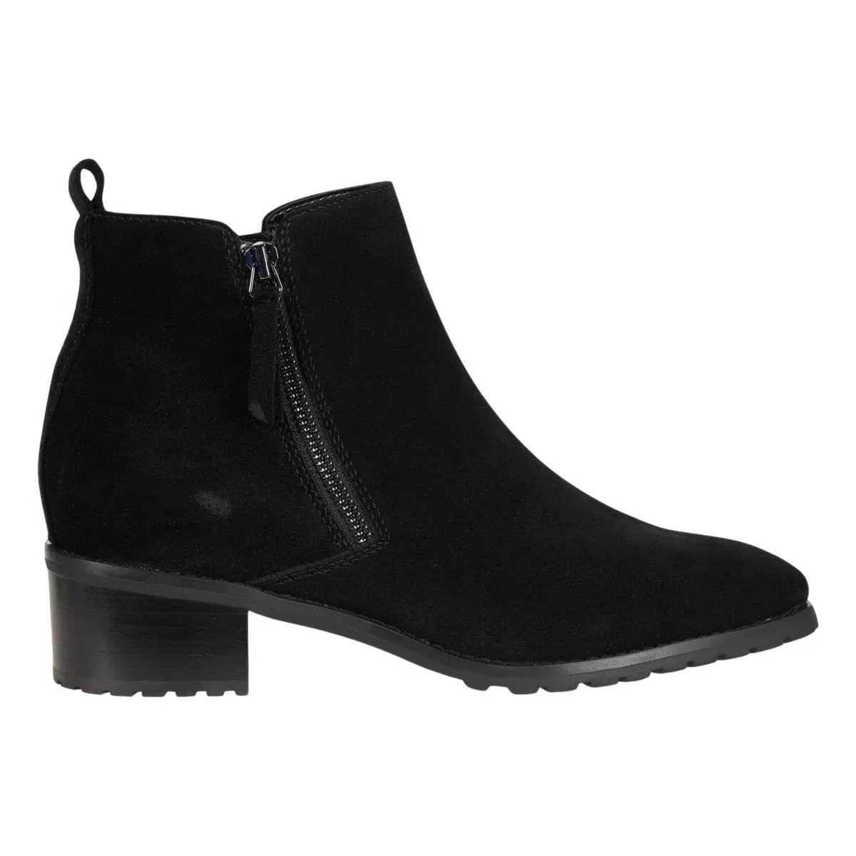 Bottes cheville imperméables en daim noir Samara pour femme Blondo