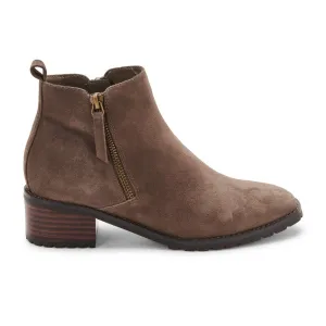 Bottes cheville imperméables en daim taupe foncé Samara pour femme Blondo