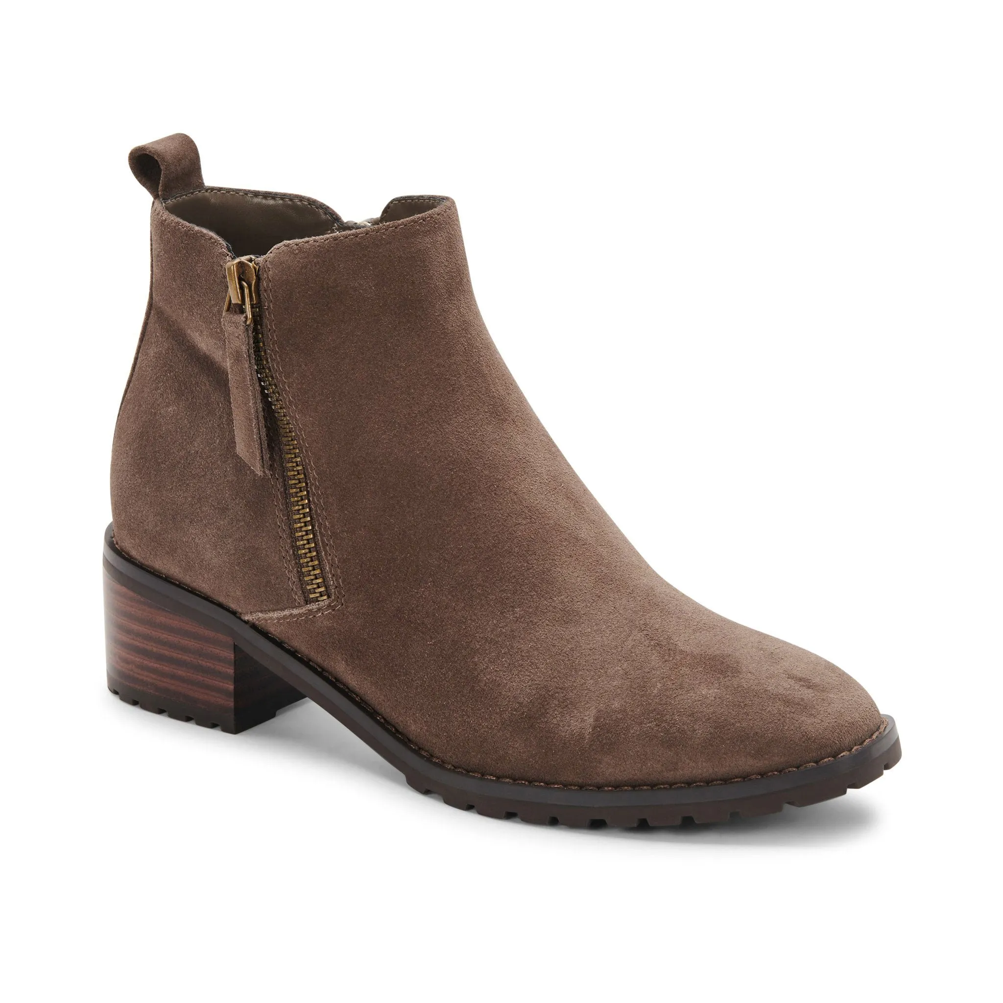 Bottes cheville imperméables en daim taupe foncé Samara pour femme Blondo