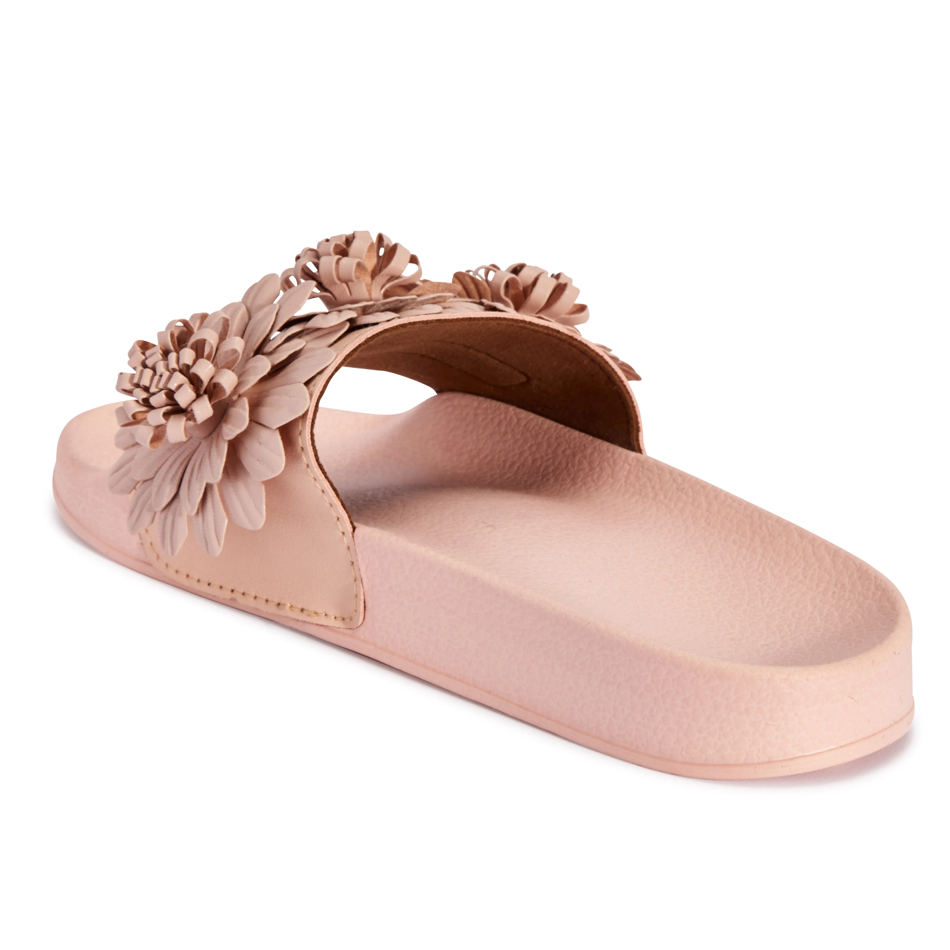 Sandales plates à fleurs blush