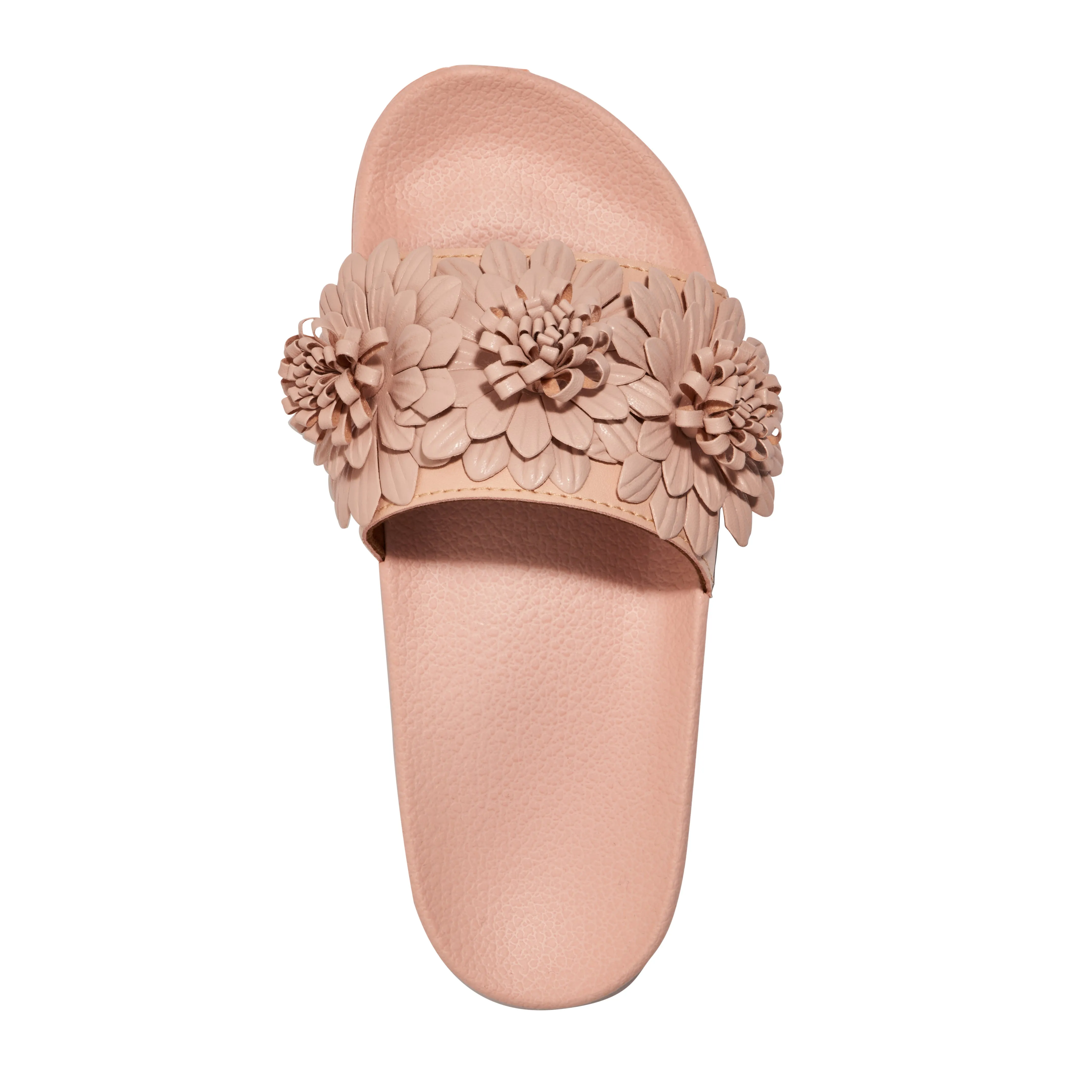 Sandales plates à fleurs blush