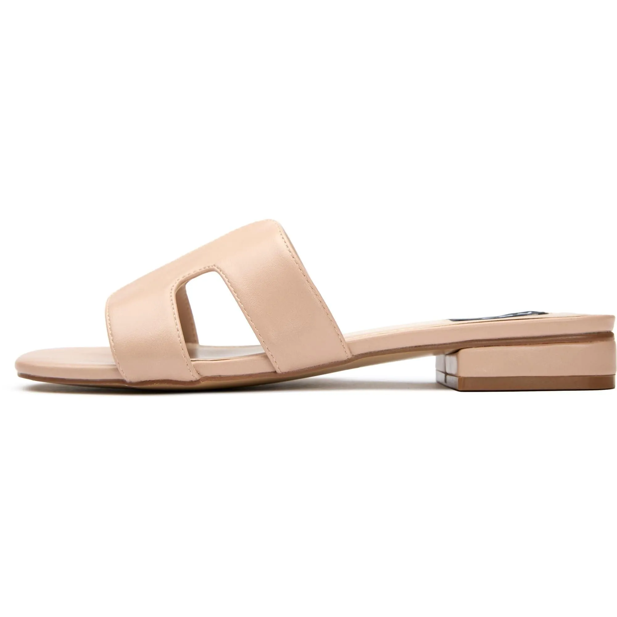 Sandales slides en similicuir vegan pour femmes Bok | Naturel