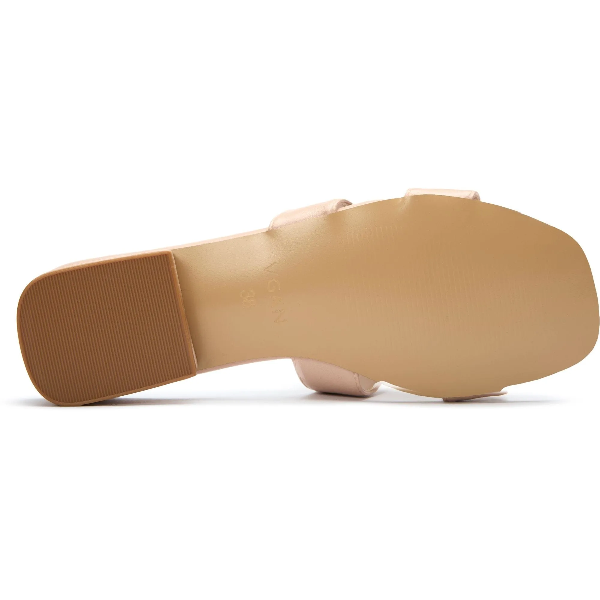 Sandales slides en similicuir vegan pour femmes Bok | Naturel