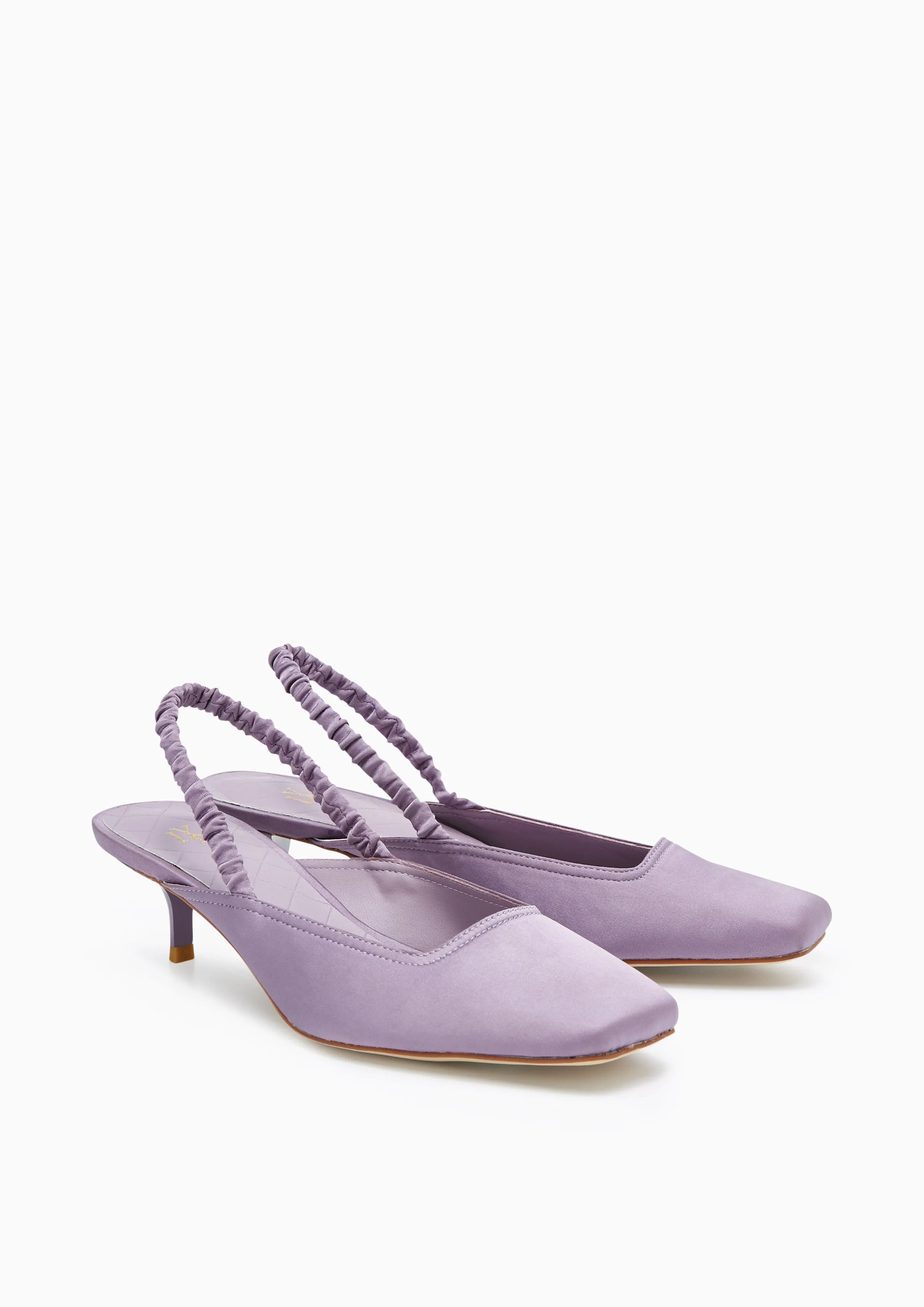 Escarpins à talons bas bonus avec brides arrière violet