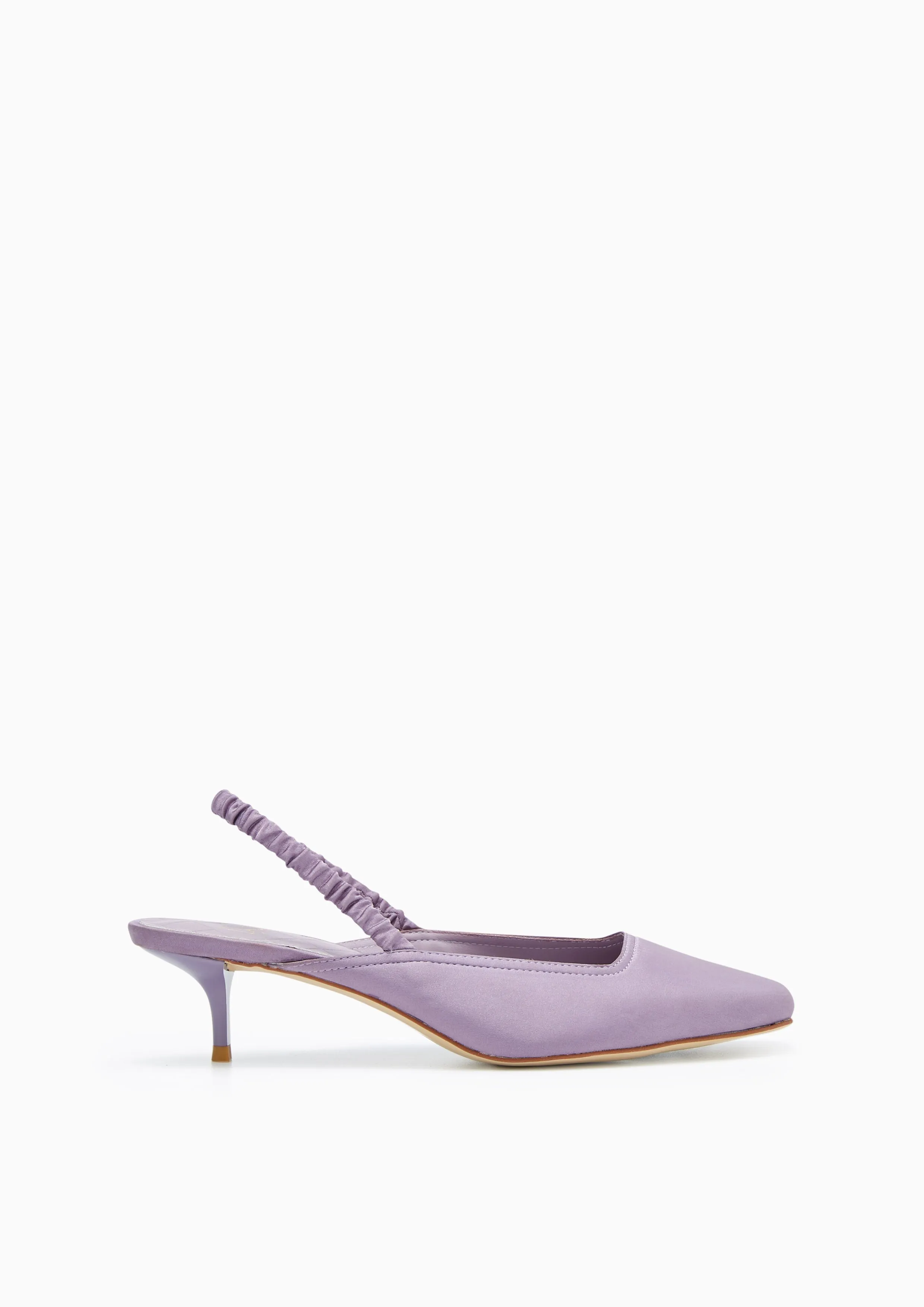 Escarpins à talons bas bonus avec brides arrière violet