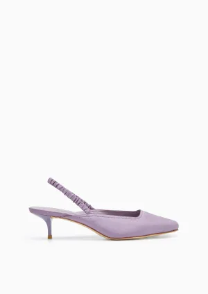 Escarpins à talons bas bonus avec brides arrière violet
