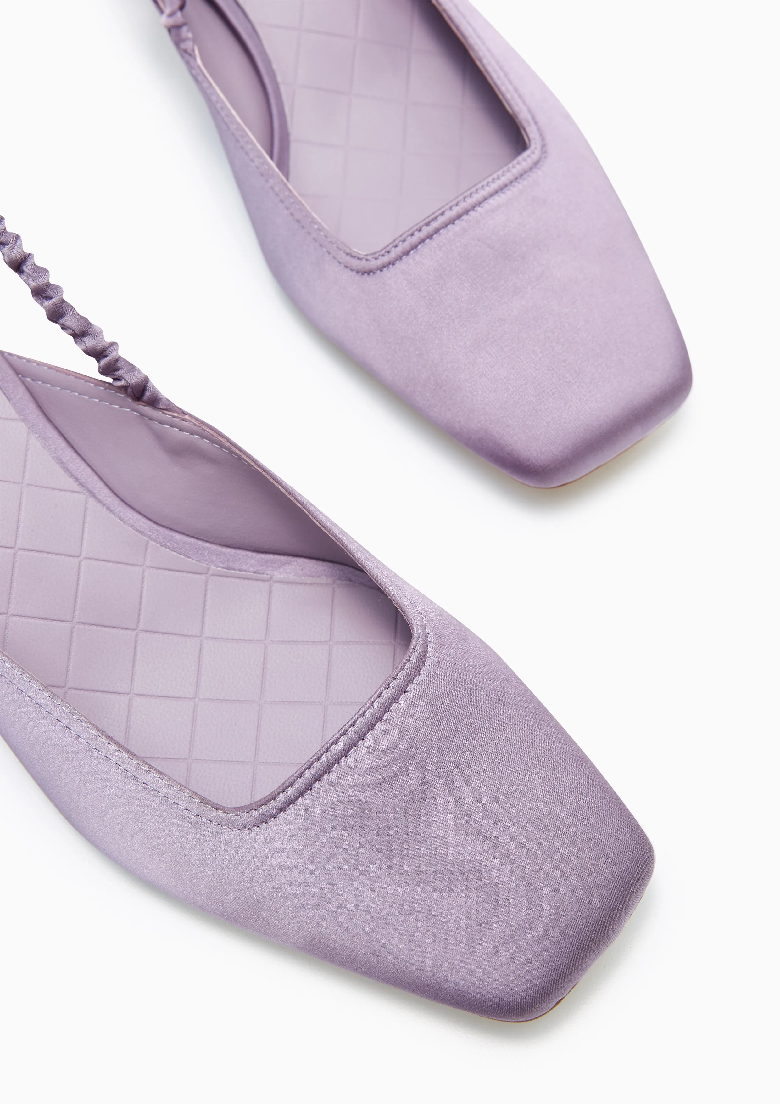 Escarpins à talons bas bonus avec brides arrière violet