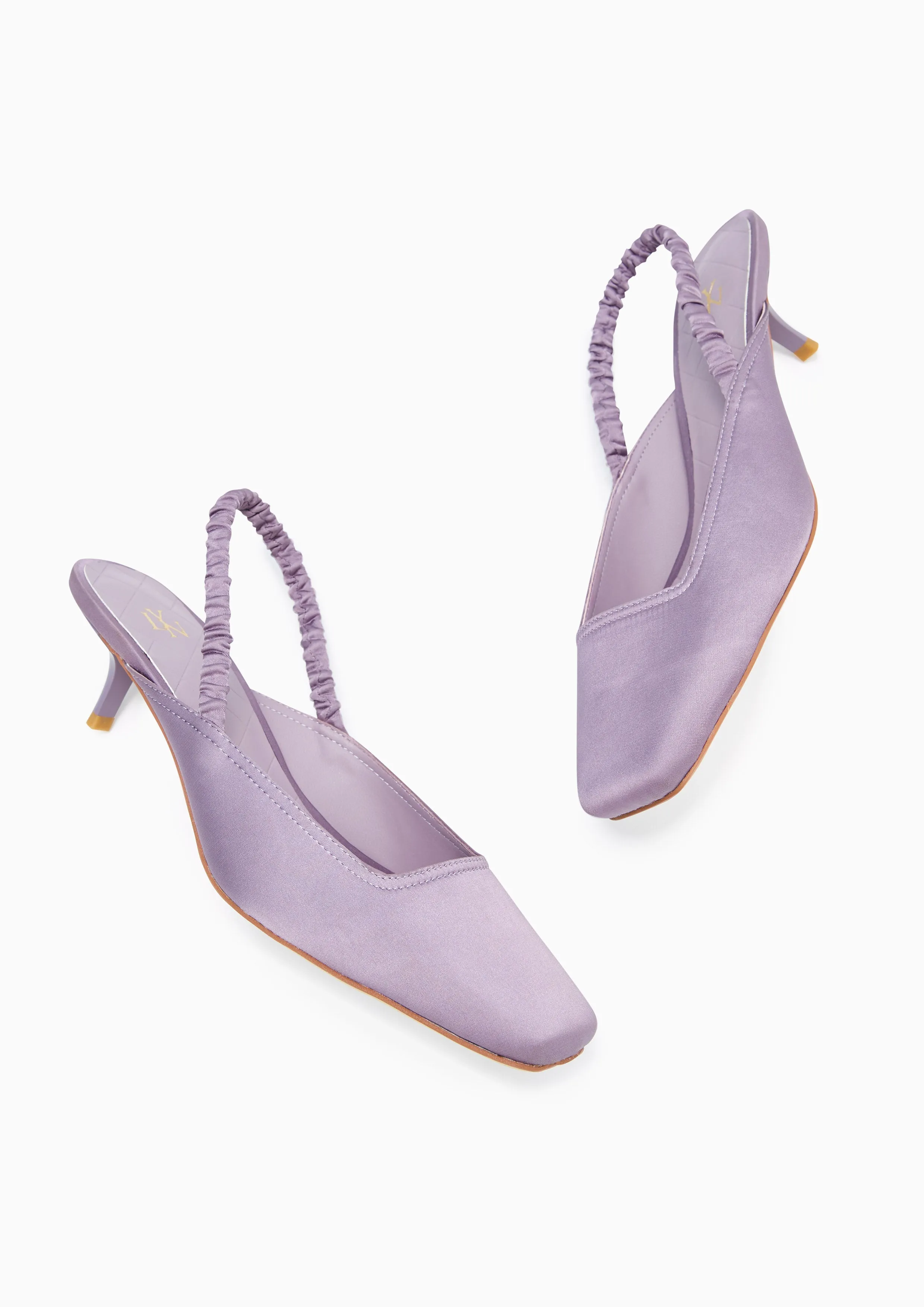 Escarpins à talons bas bonus avec brides arrière violet