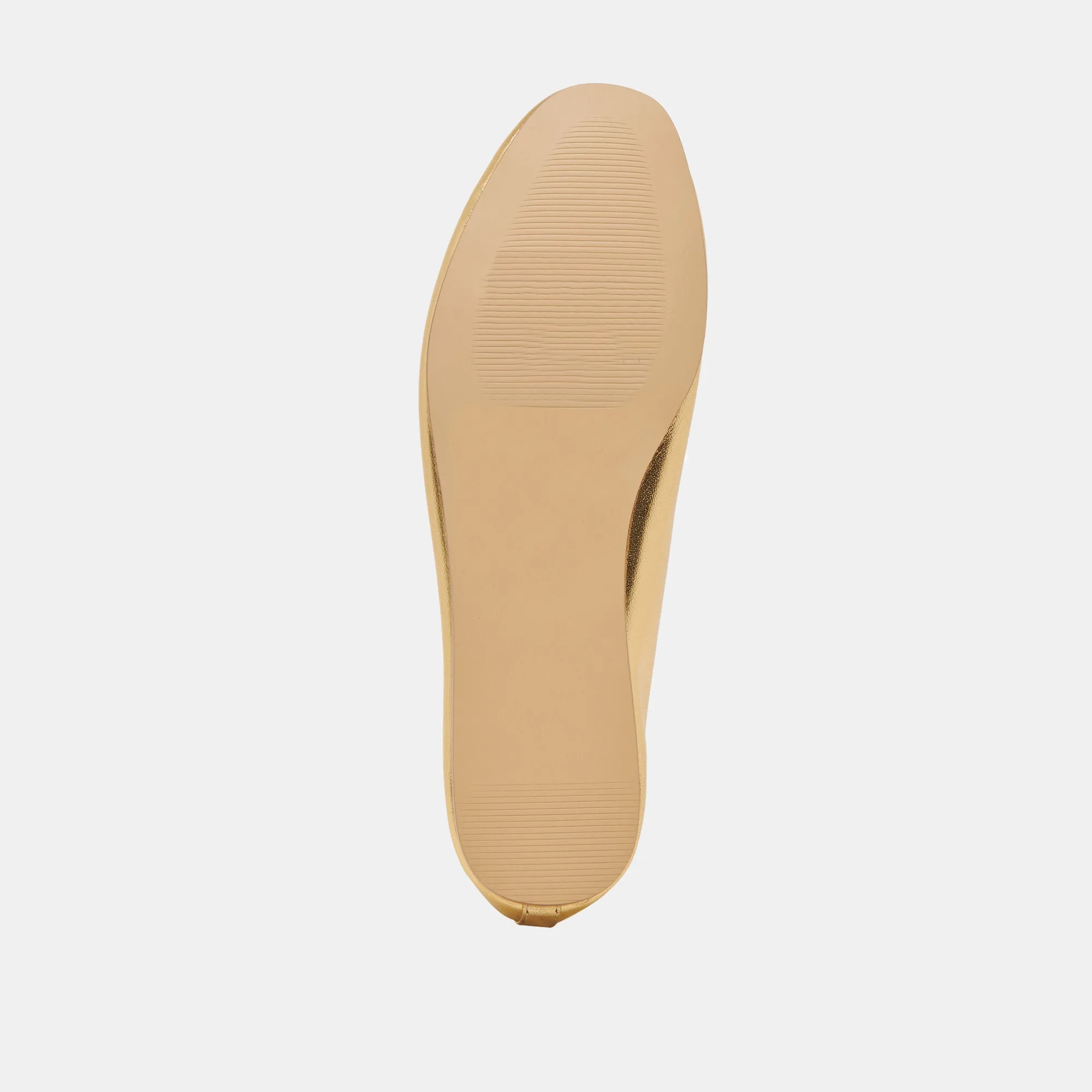 BALLERINES BRAIDY EN CUIR MÉTALLISÉ OR
