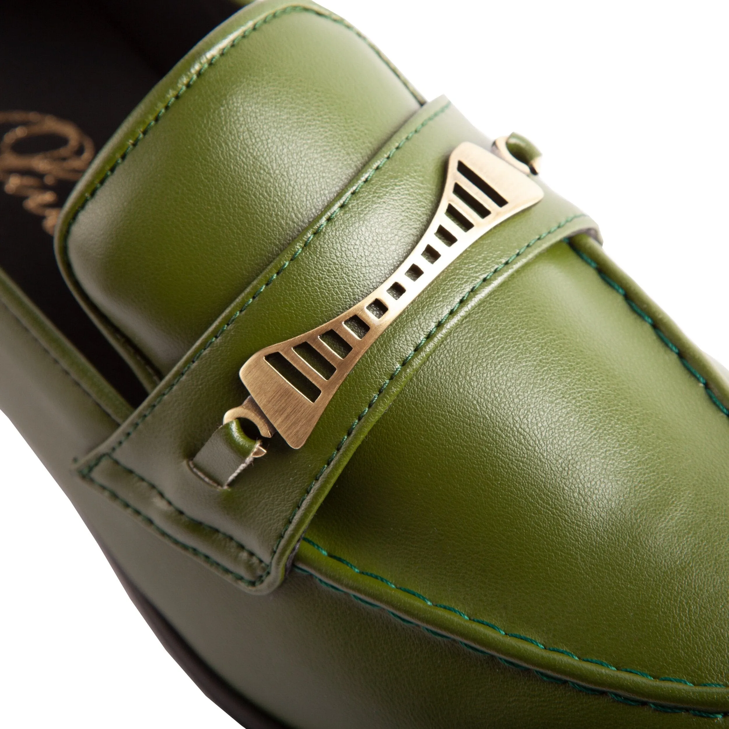 Bridge-Bit Mocassin Vegan en Cuir de Cactus | Vert