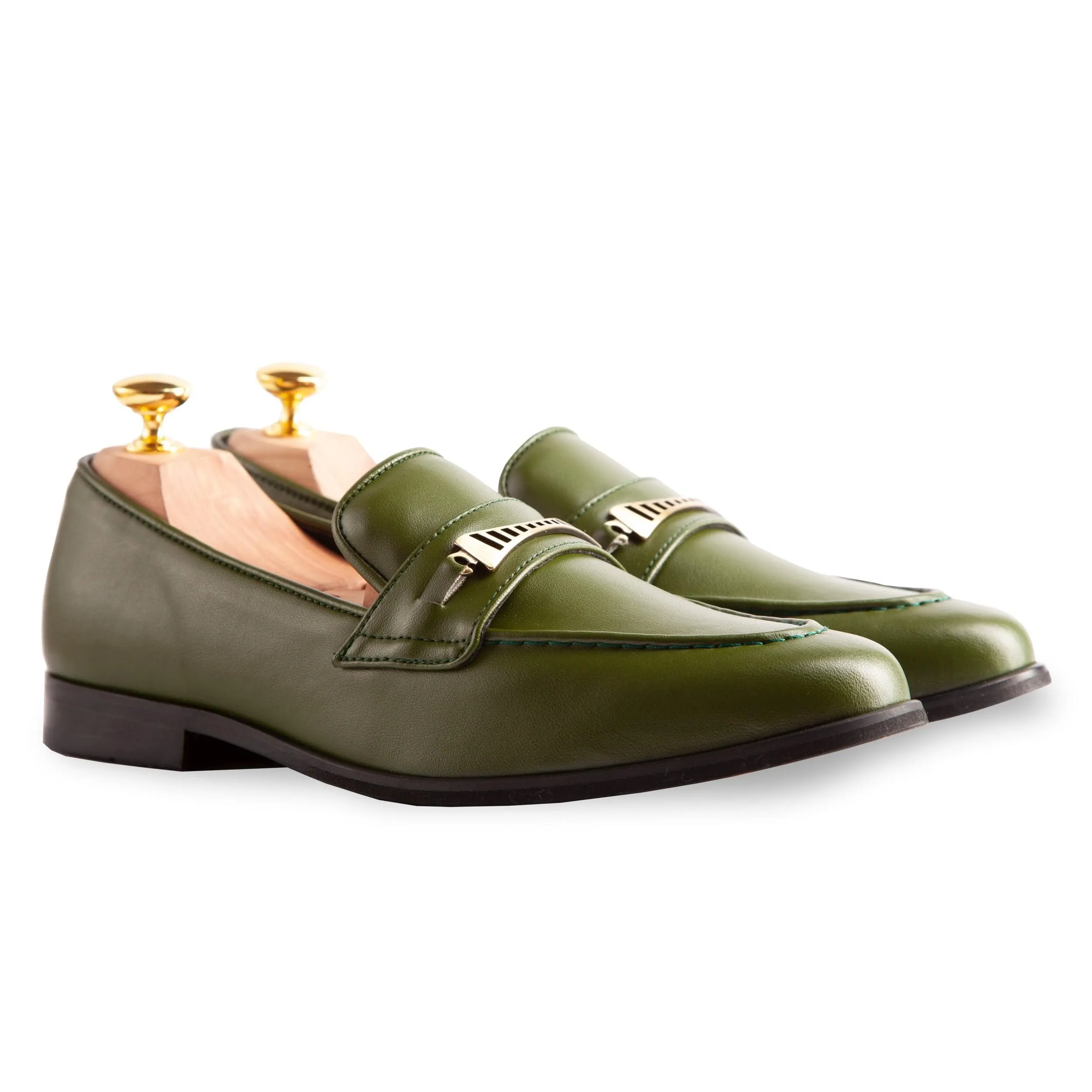 Bridge-Bit Mocassin Vegan en Cuir de Cactus | Vert