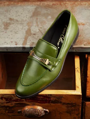 Bridge-Bit Mocassin Vegan en Cuir de Cactus | Vert
