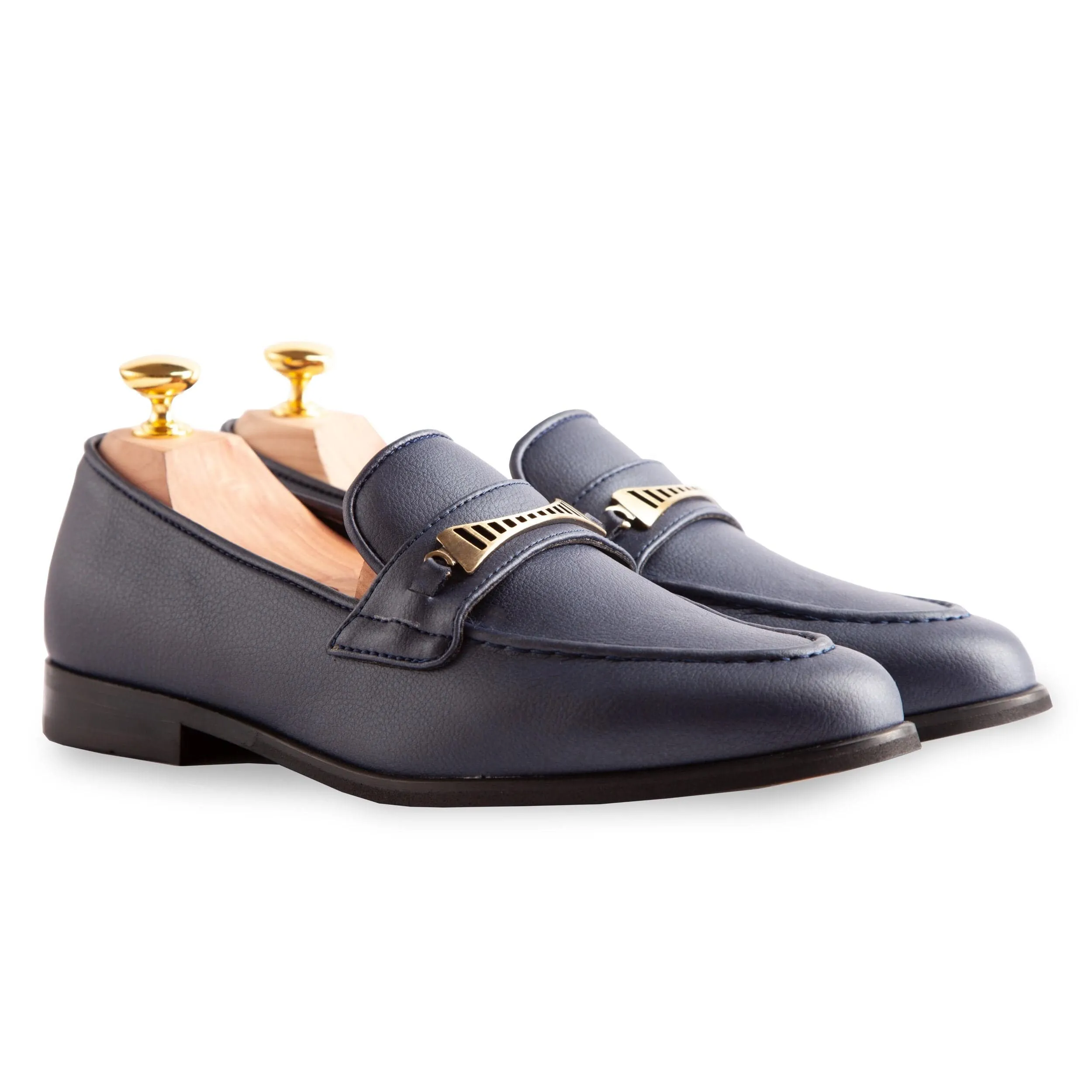 Mocassin Vegan en Cuir de Cactus Bridge-Bit | Marine