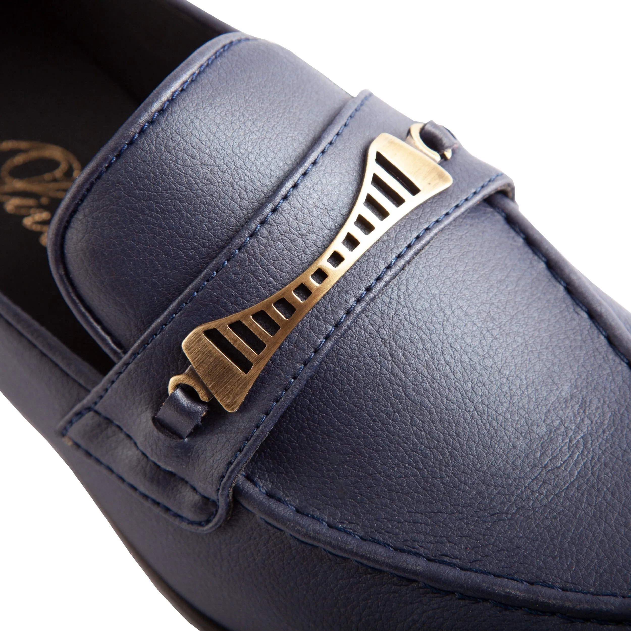 Mocassin Vegan en Cuir de Cactus Bridge-Bit | Marine