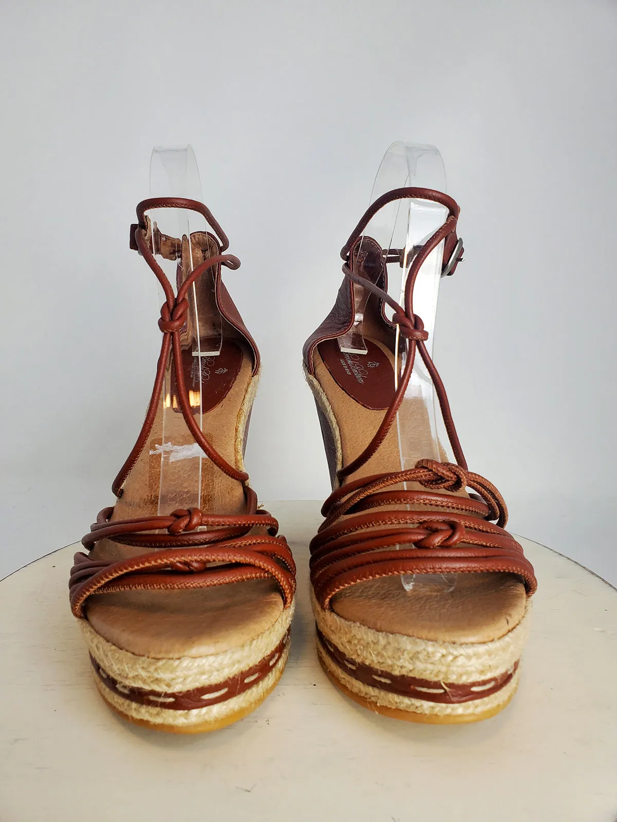 Escarpins compensés en espadrille marron Brooks Brothers taille 9 NWOB