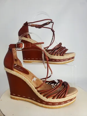 Escarpins compensés en espadrille marron Brooks Brothers taille 9 NWOB