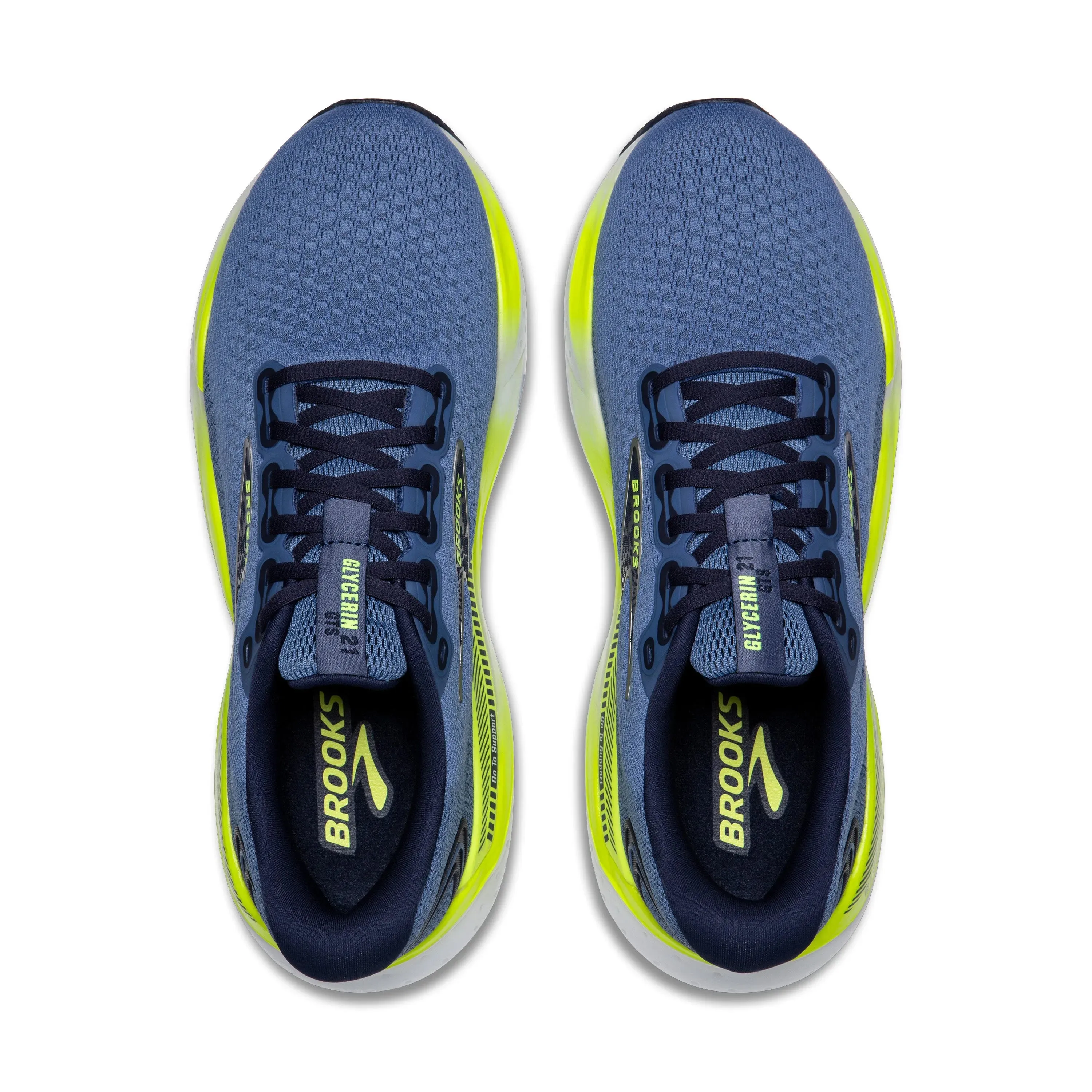 Chaussures de course Brooks Glycerin GTS 21 pour homme - Bleu