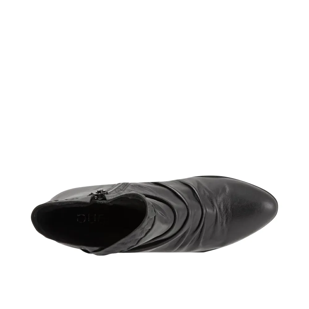 Bottes habillées pour femmes Bueno Connie à talon avec fermeture éclair latérale en cuir noir