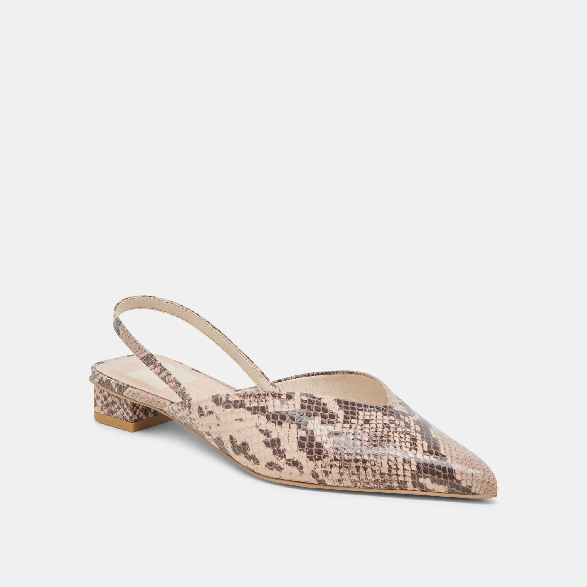 BYANCA FLATS CUIR GRAINÉ SABLE