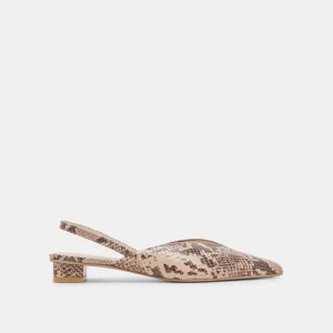 BYANCA FLATS CUIR GRAINÉ SABLE