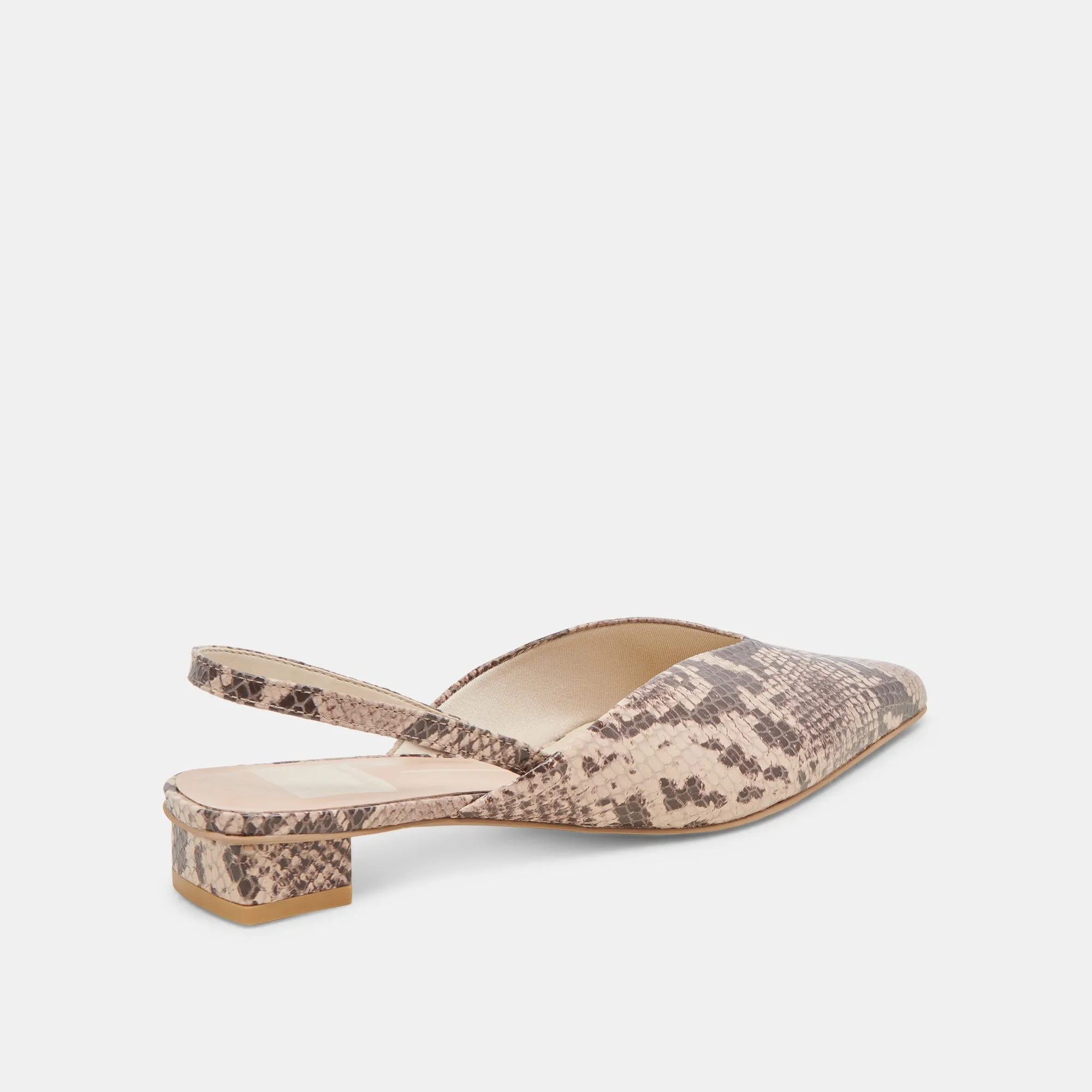 BYANCA FLATS CUIR GRAINÉ SABLE