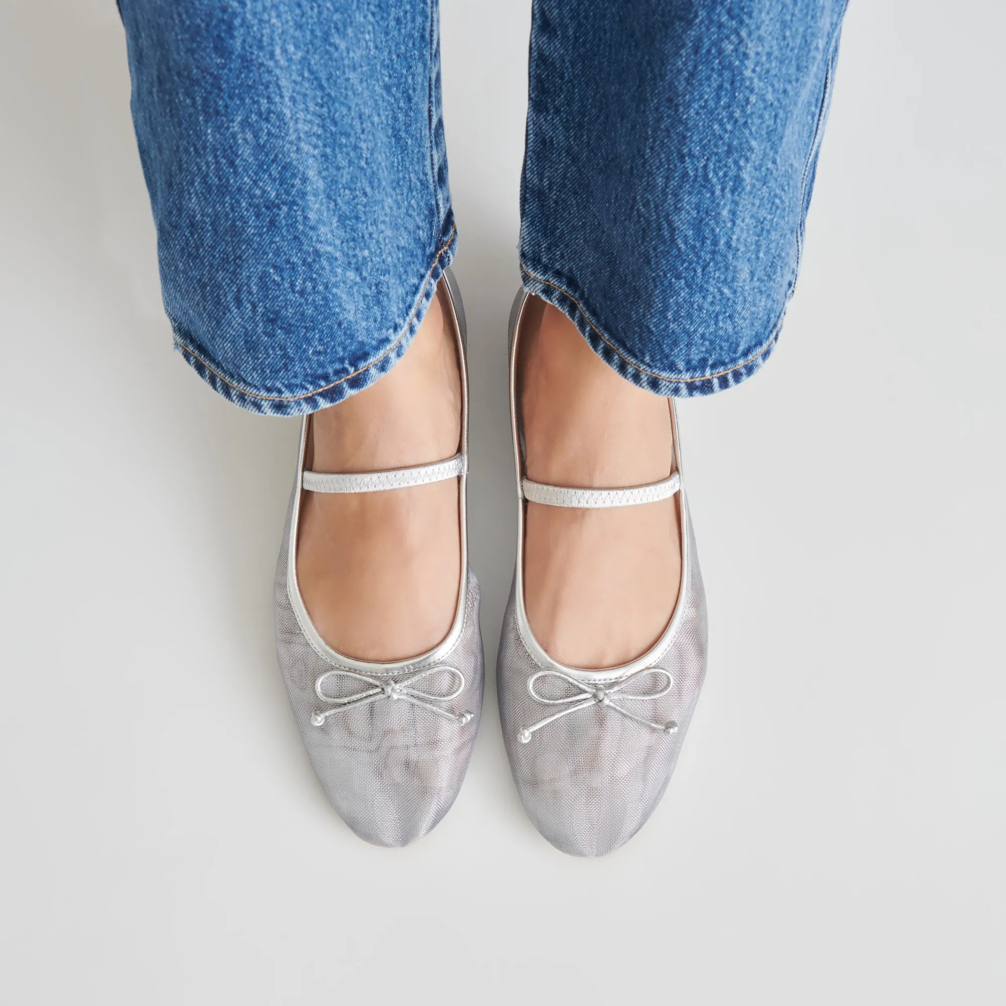 BALLERINES CADEL MAILLE ARGENTÉE