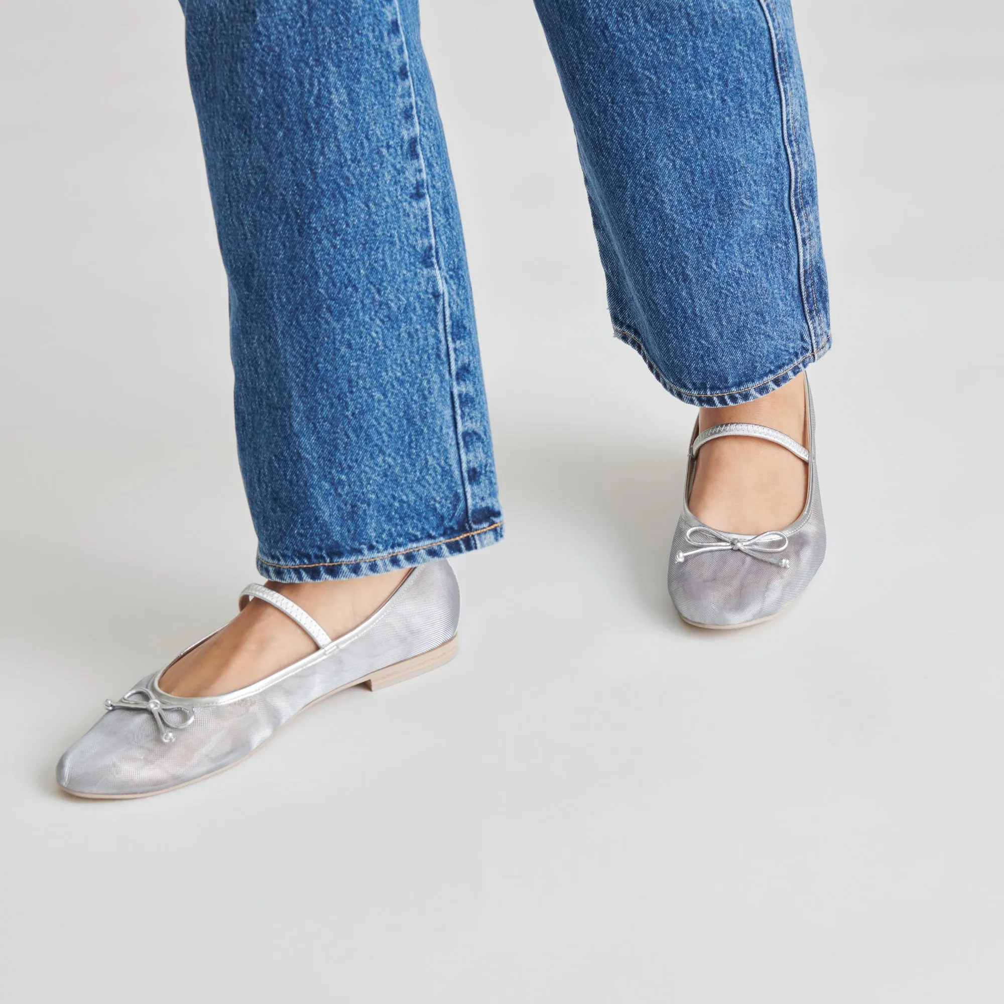 BALLERINES CADEL MAILLE ARGENTÉE