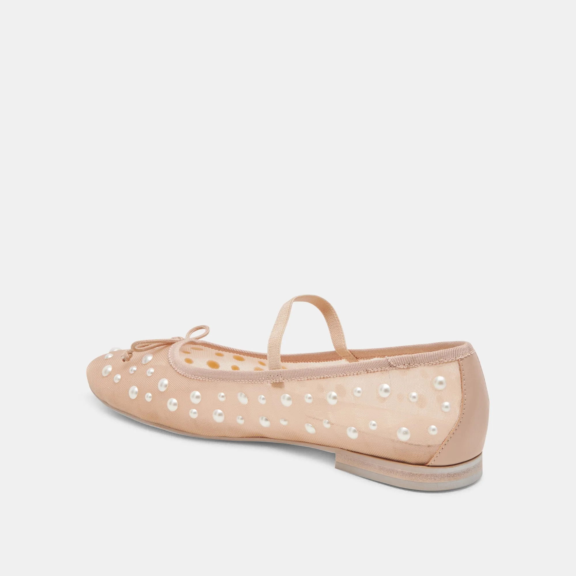 CADEL PEARL BALLERINES BLUSH EN MAILLE