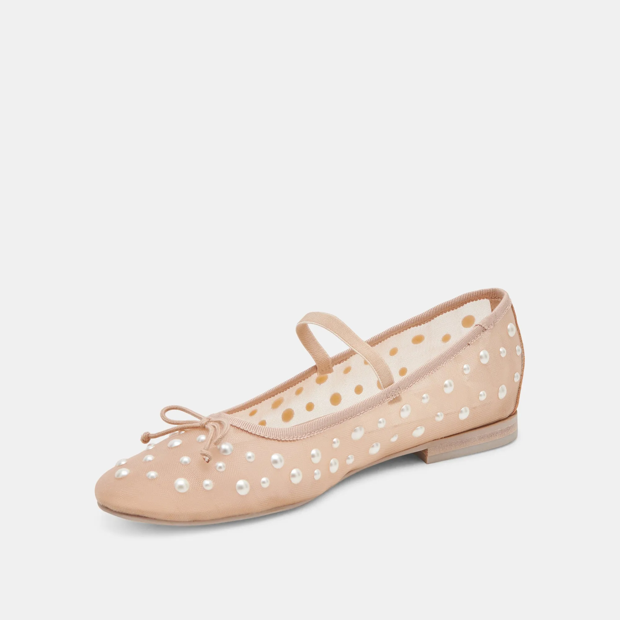 CADEL PEARL BALLERINES BLUSH EN MAILLE