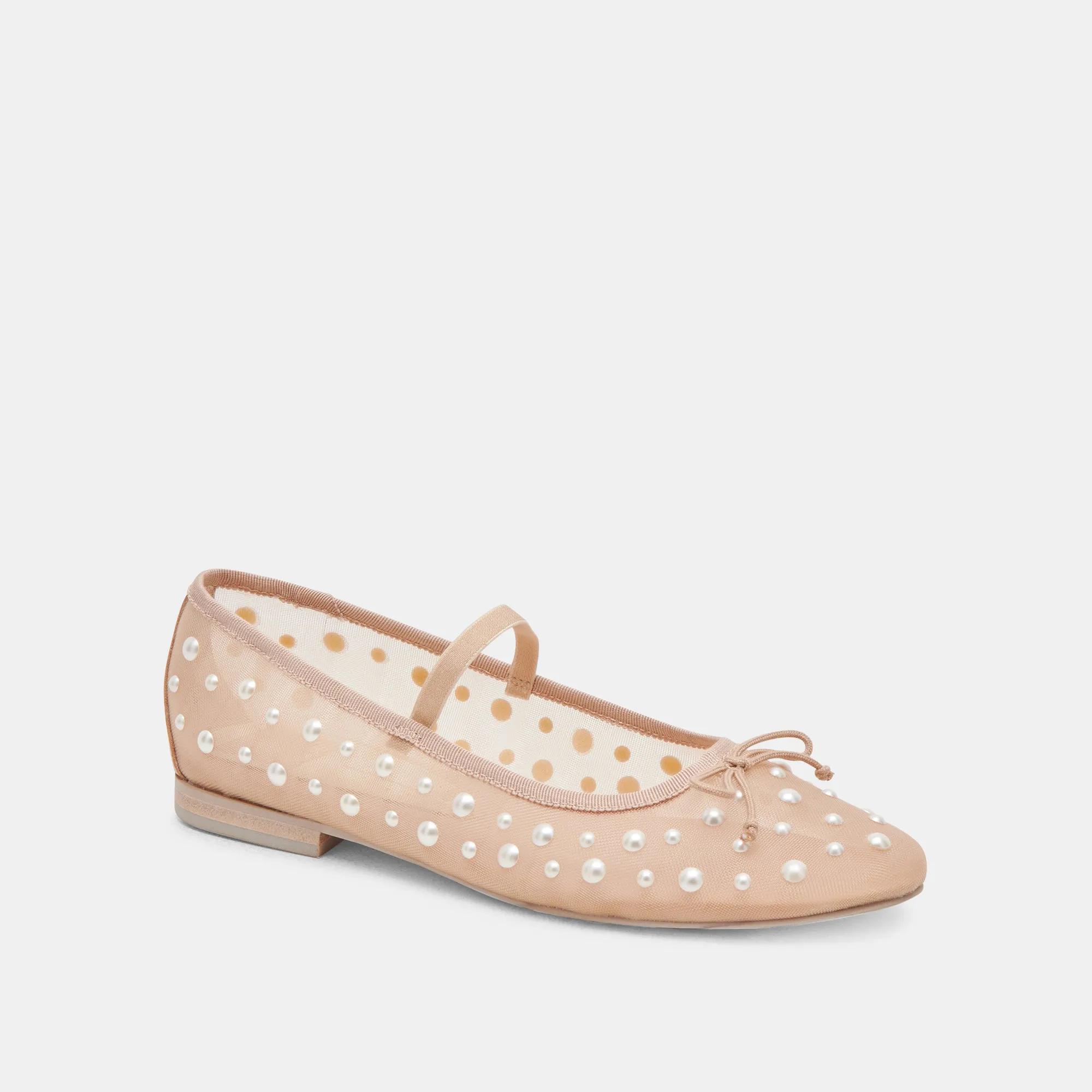 CADEL PEARL BALLERINES BLUSH EN MAILLE