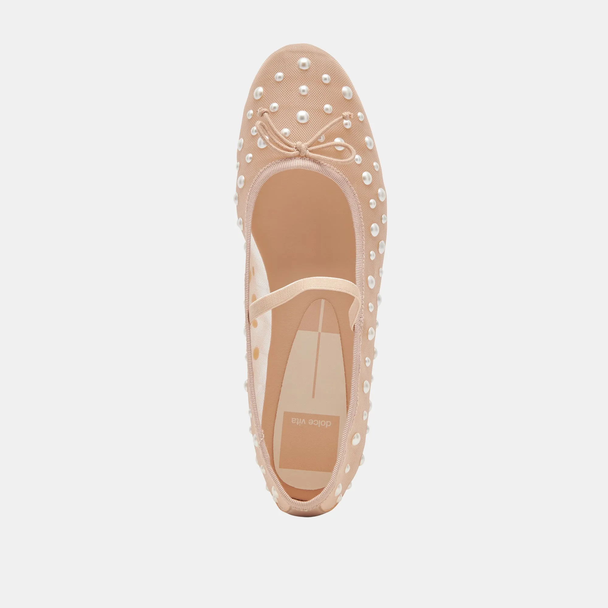 CADEL PEARL BALLERINES BLUSH EN MAILLE