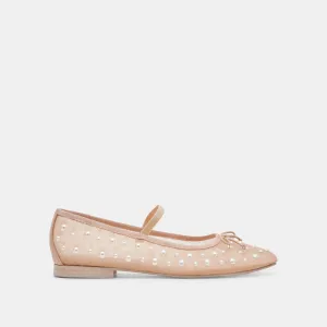 CADEL PEARL BALLERINES BLUSH EN MAILLE