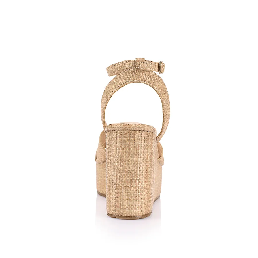 Callie Rope Wedges - Raffia Naturel