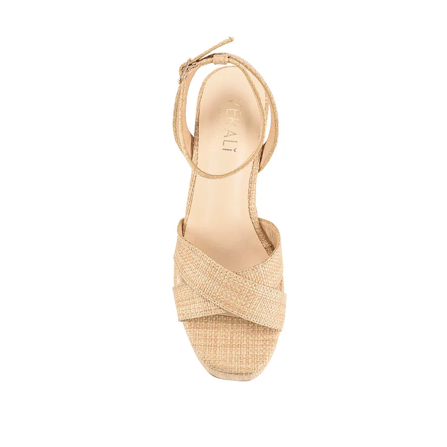 Callie Rope Wedges - Raffia Naturel