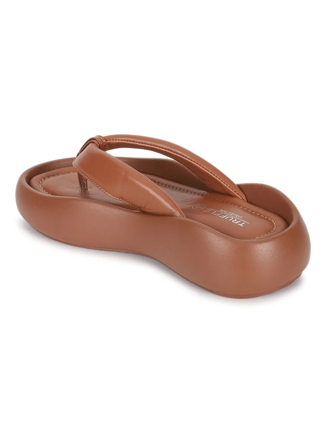 Escarpins élégants à bride en T en similicuir camel (TC-RS3582-CML)