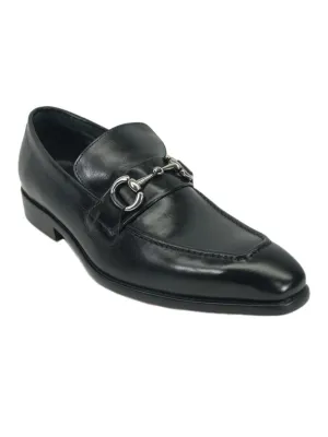 Carrucci KS478-02 Mocassin à Enfiler Bout Rond en Cuir - Noir