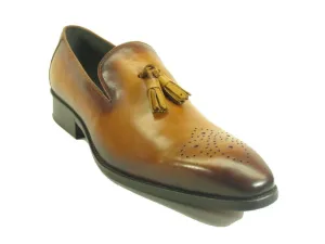 Carrucci KS503-47 Loafer à glands entièrement découpé - Cognac