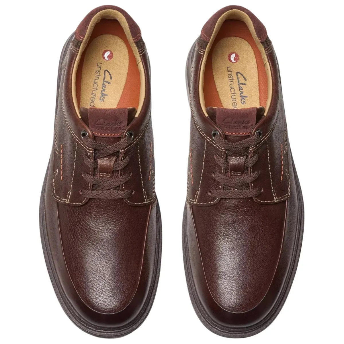 Clarks Hommes Un Briley Lacet Cuir Acajou