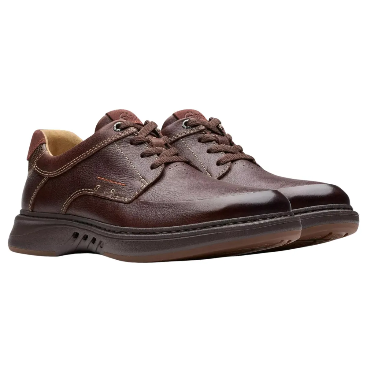 Clarks Hommes Un Briley Lacet Cuir Acajou