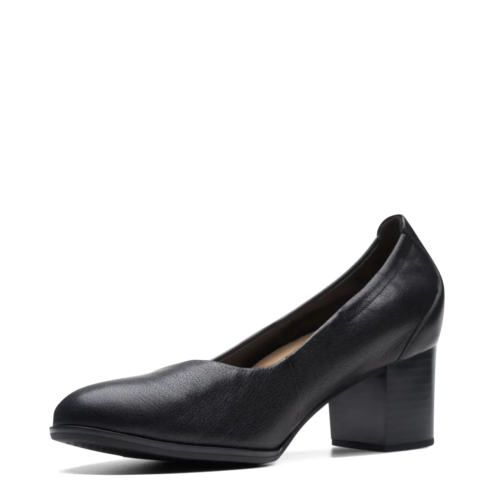 Escarpins à talons en cuir Loken Step pour femme de Clarks en noir
