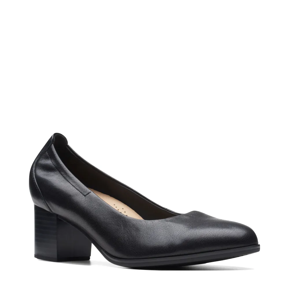 Escarpins à talons en cuir Loken Step pour femme de Clarks en noir