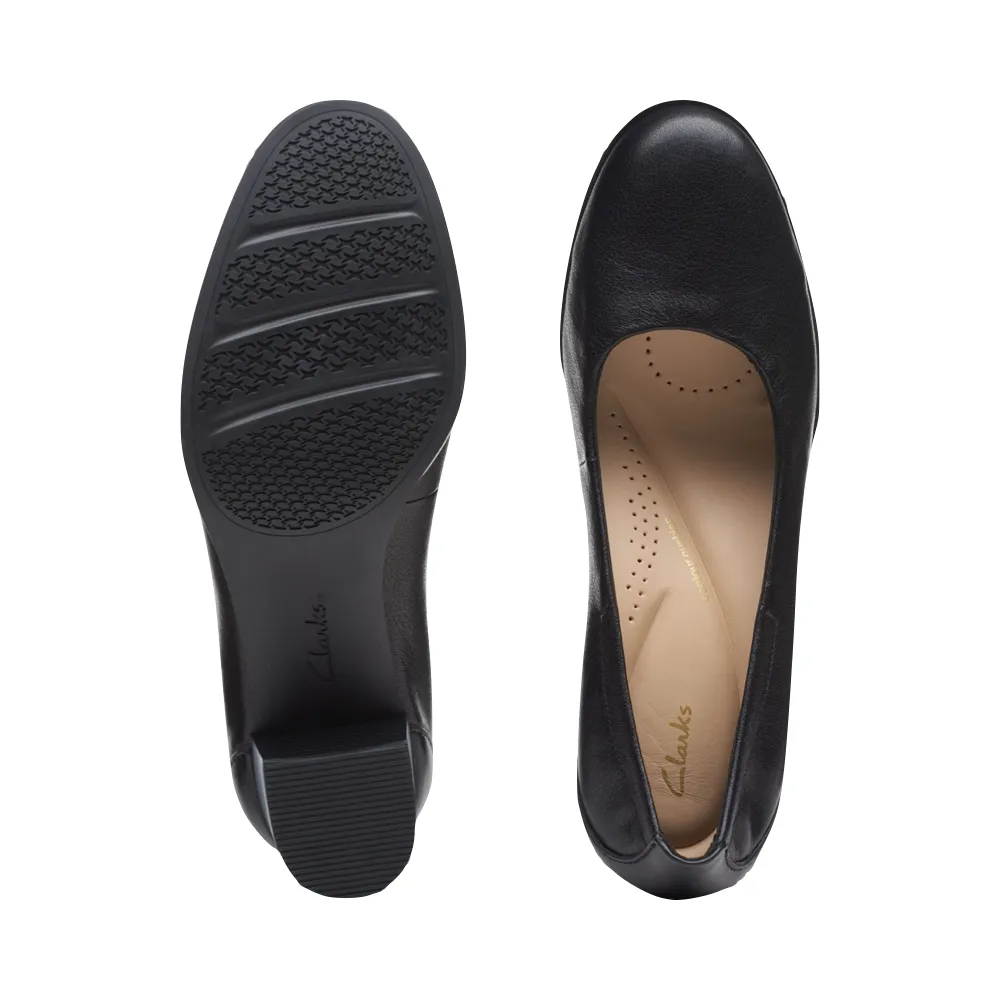 Escarpins à talons en cuir Loken Step pour femme de Clarks en noir