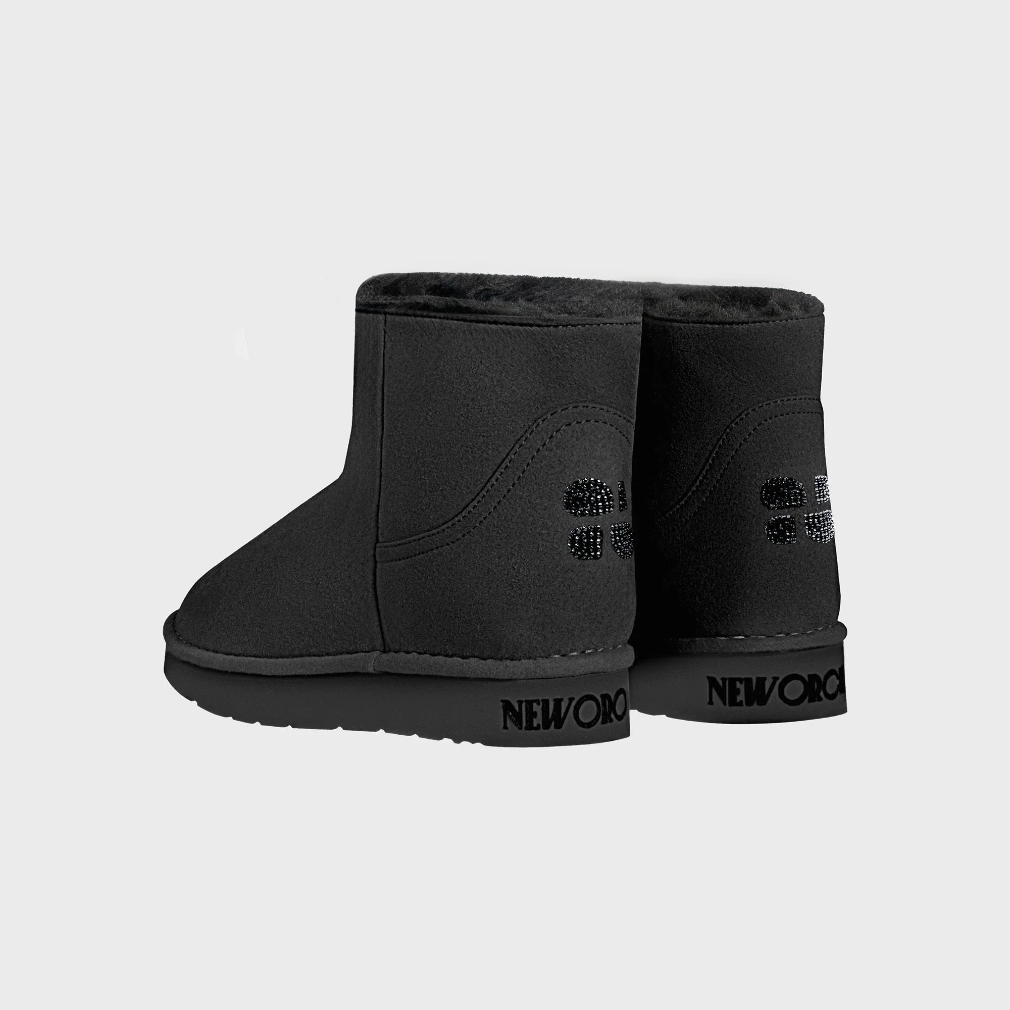 Bottes courtes unisexes Classic Crystal en simili fourrure végane | Plusieurs couleurs